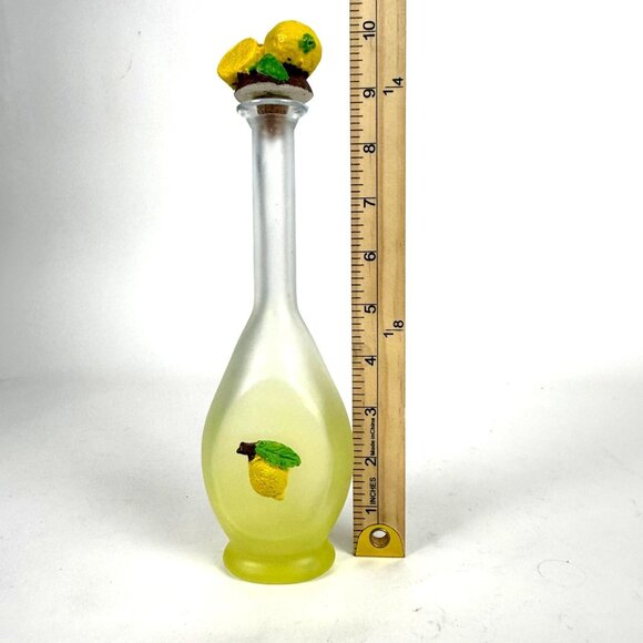 Vintage Limoncello Bottle Shot Glasses 3D Lemons Frosted Yellow 4 Piece Set EUC - Picture 11 of 12